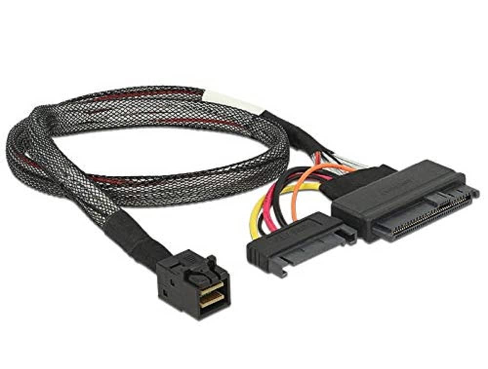 DeLock Adapterkabel SFF-8643 > U.2 SFF-8639 + SATA Stromanschluss