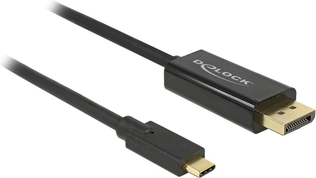 DeLock DeLock DisplayPort 1.2 > USB-C (ST-ST) 2m Adapterkabel 4K 60Hz Schwarz