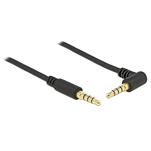 DeLock DELOCK Klinkenkabel 3.5mm 4Pin-St > St gewinkelt 3.0m schwar