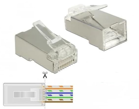DeLock RJ-45 Crimp+Cut Stecker Cat.6 STP