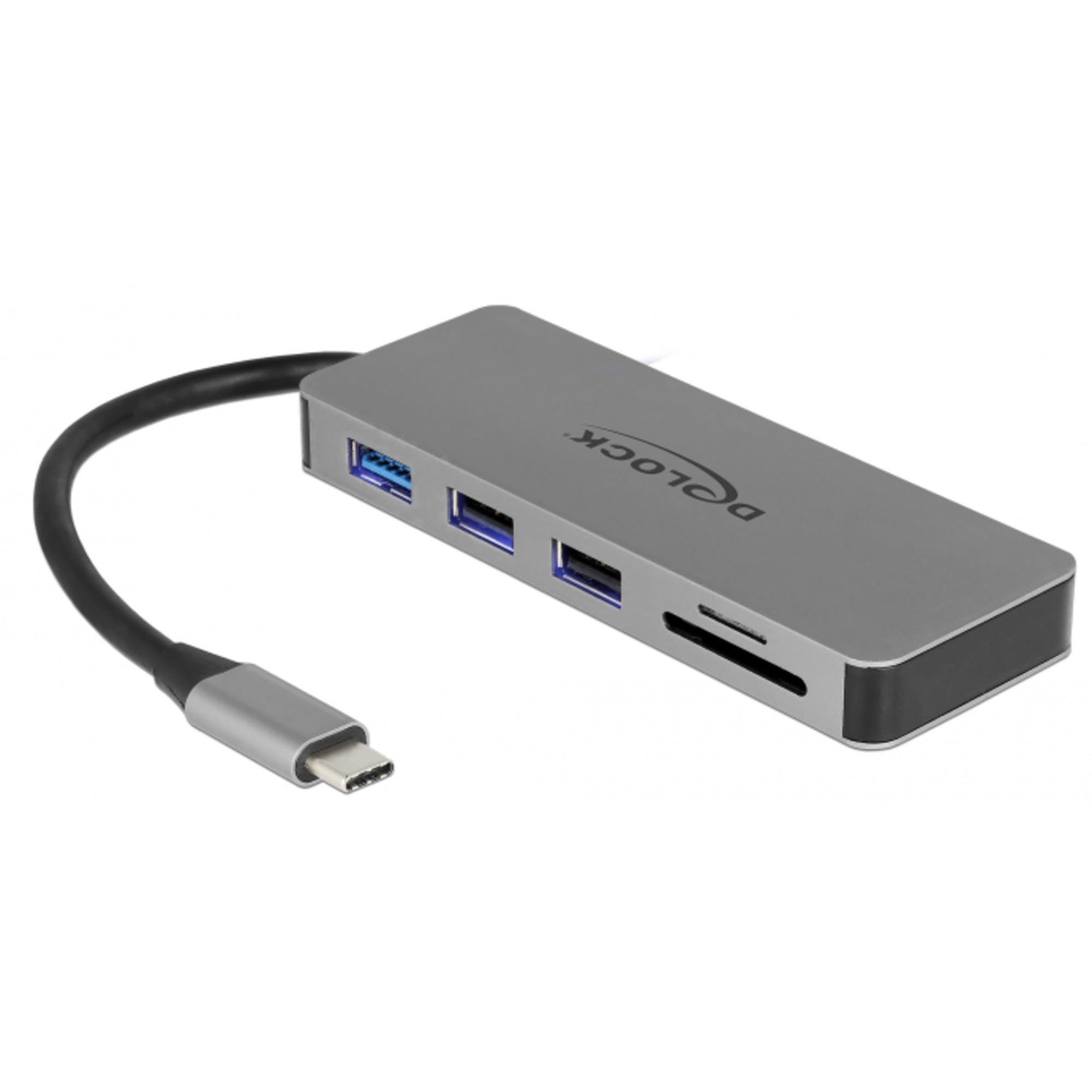 DeLock Station d'accueil USB-C grise