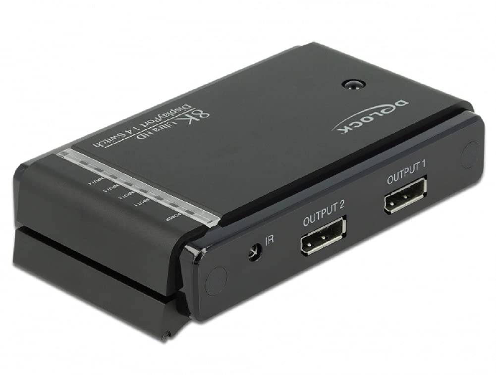 DeLock DisplayPort 1.4 Switch 2 x 2 DisplayPort in à 1 x 2 DisplayPort out 8K