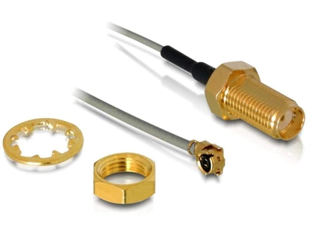 DeLock Antennenkabel SMA Buchse zum Einbau > MHF /U.FL-LP-068 komp. Stecker
