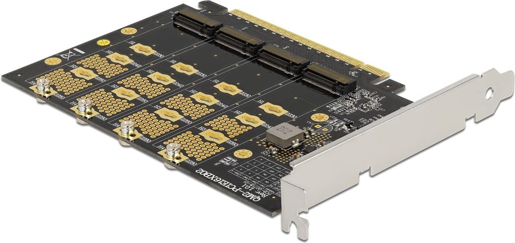 DeLock PCIe 16x Karte > 4x Intern NVMe M.2