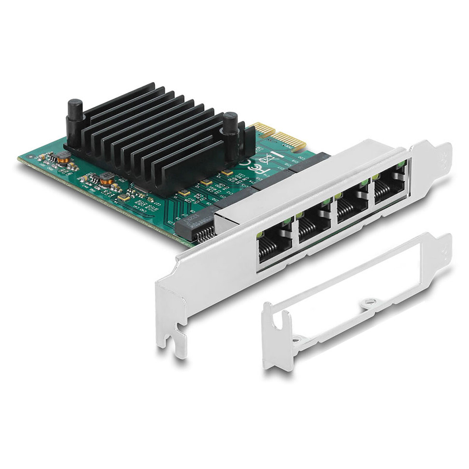 DeLock Carte réseau PCI Express 2.0 avec 4x Ethernet Gigabit