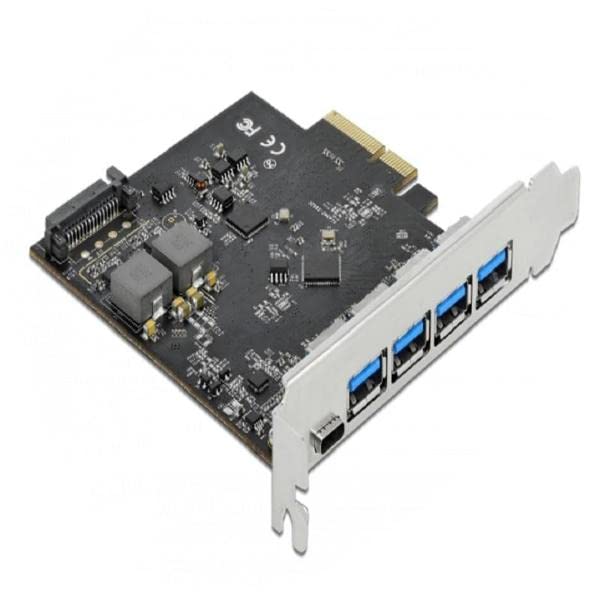 DeLock PCI Express x4 Karte à 1 x USB Type-C + 4 x USB Typ-A