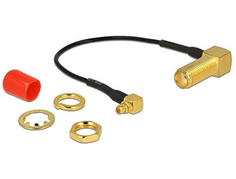 DeLock Antennenkabel SMA 90° (Buchse zum Einbau) > MMCX 90° Stecker