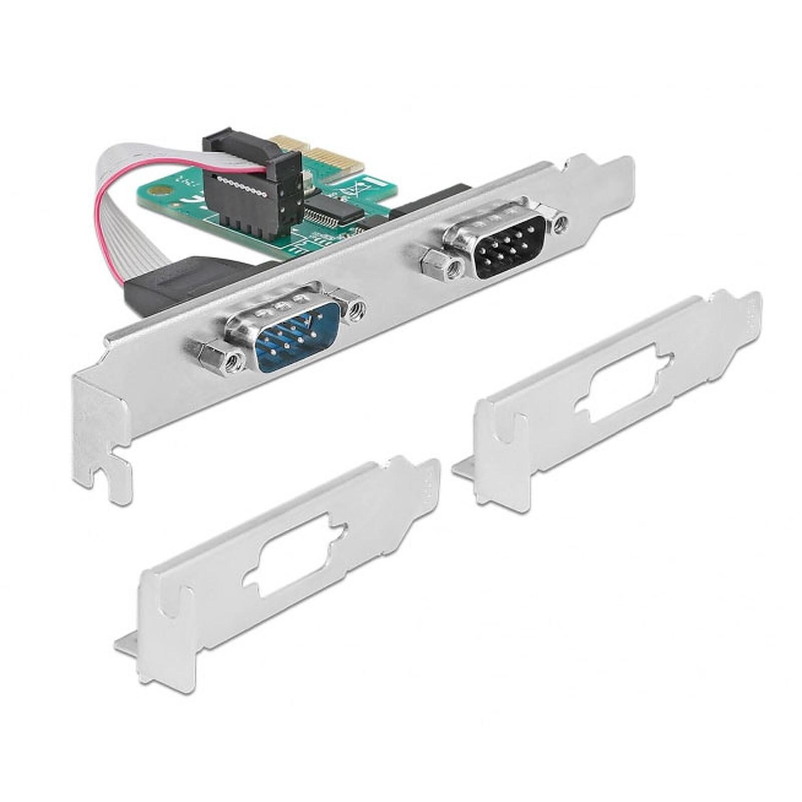 DeLock Carte Contrôleur PCI-Express vers 2x RS-232 D-Sub