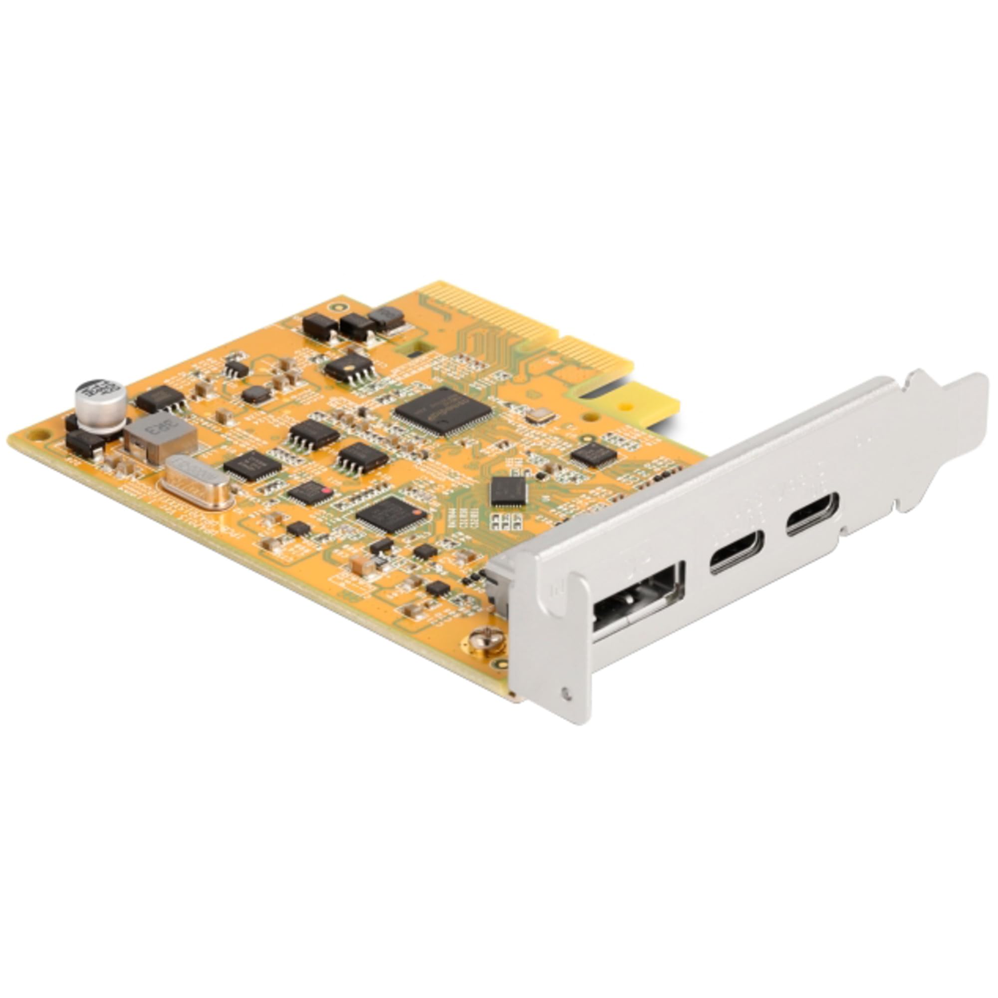 DeLock PCIe x4 Karte à 1x ext. USB-C 10 Gbit/s B. + 1x extern USB-C DP Alt Mode