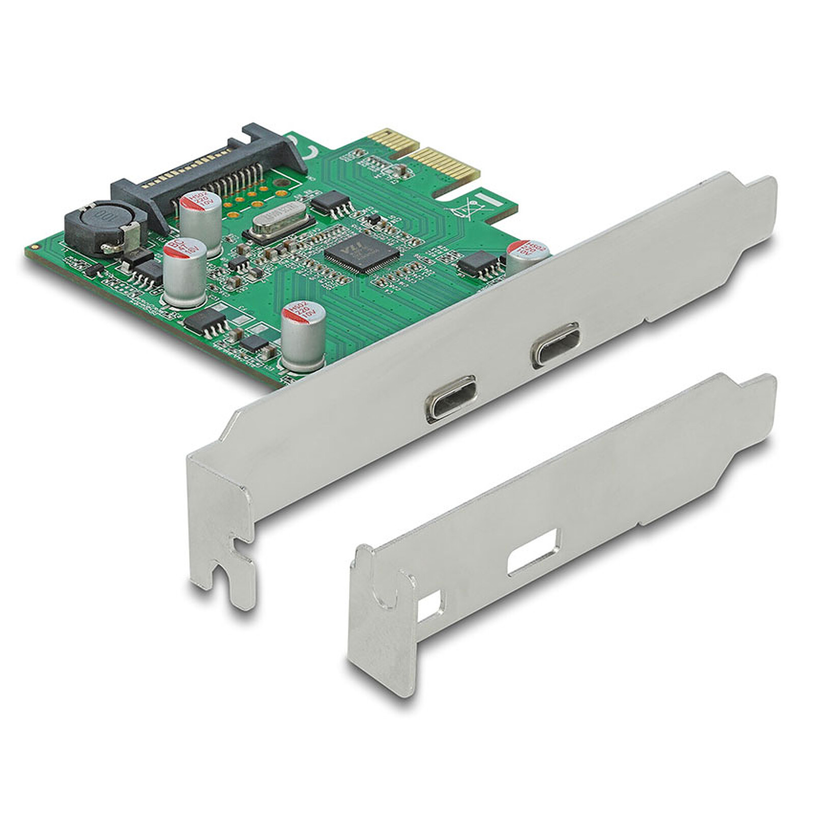 DeLock Carte Contrôleur PCI Express vers 2 ports USB-C 3.0