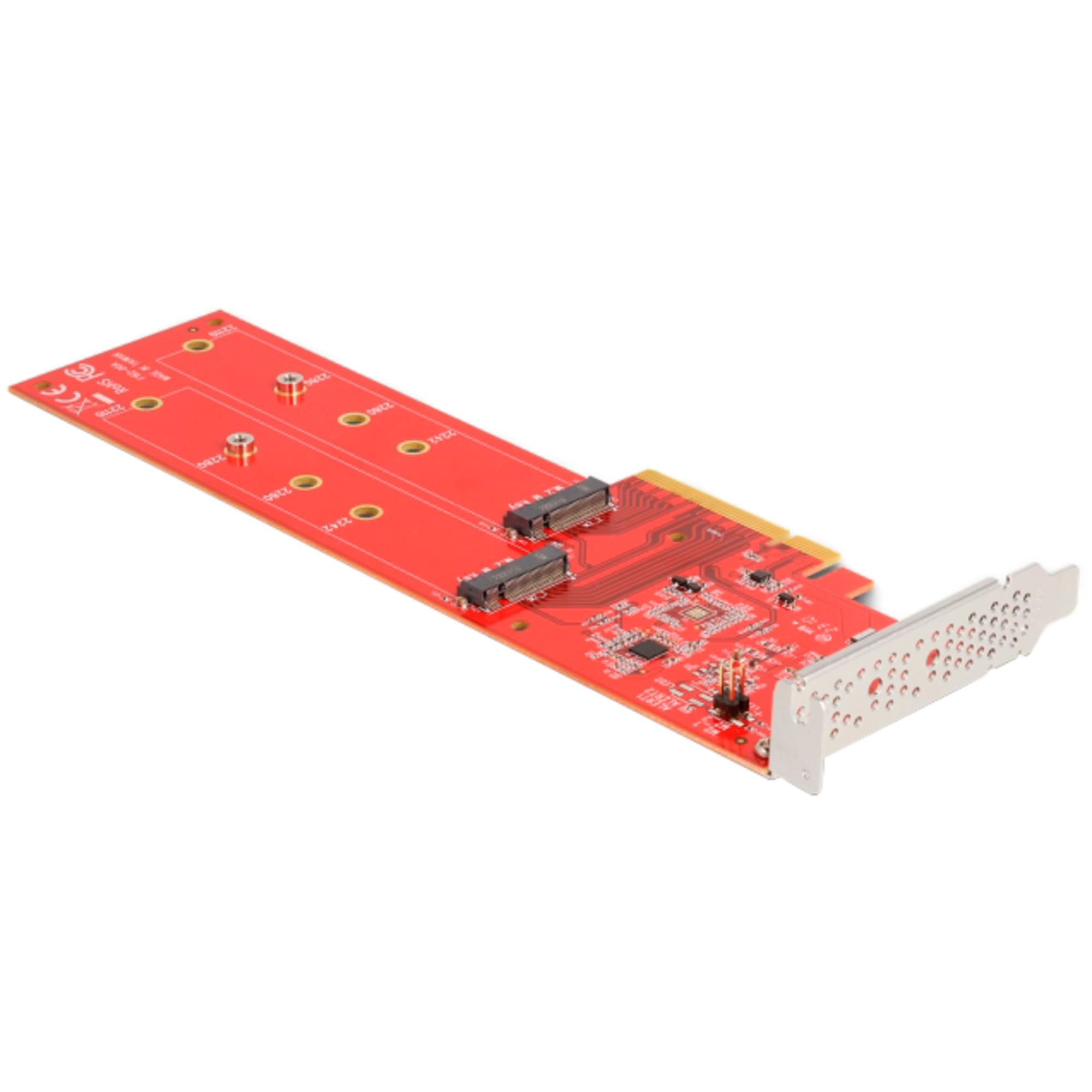 DeLock PCI Express x8 Karte sur 2 x intern NVMe M.2 Key M 110 mm
