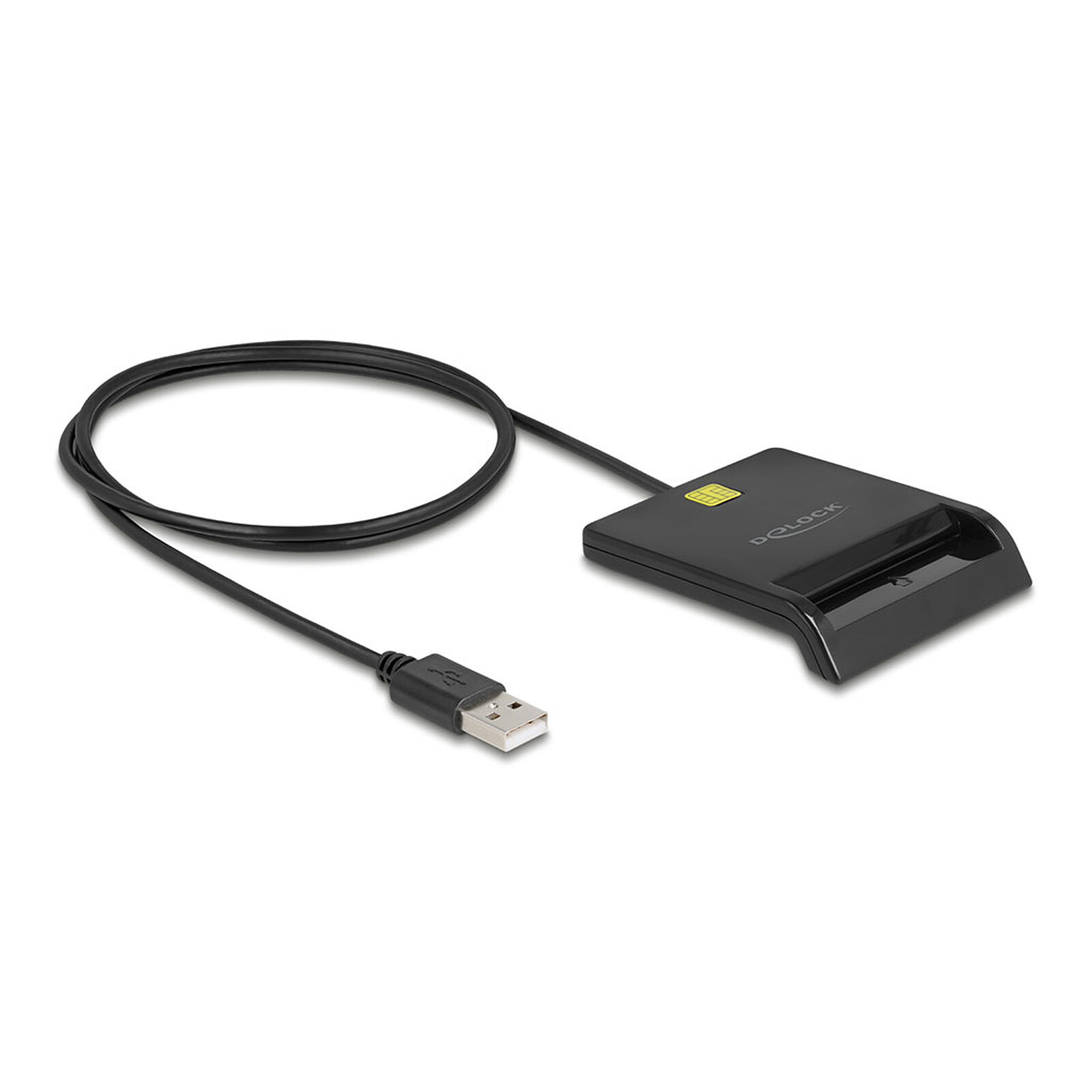 DeLock Lecteur de carte Smart USB 2.0 pour cartes à puce (carte vitale, carte bancaire, carte SIM...)