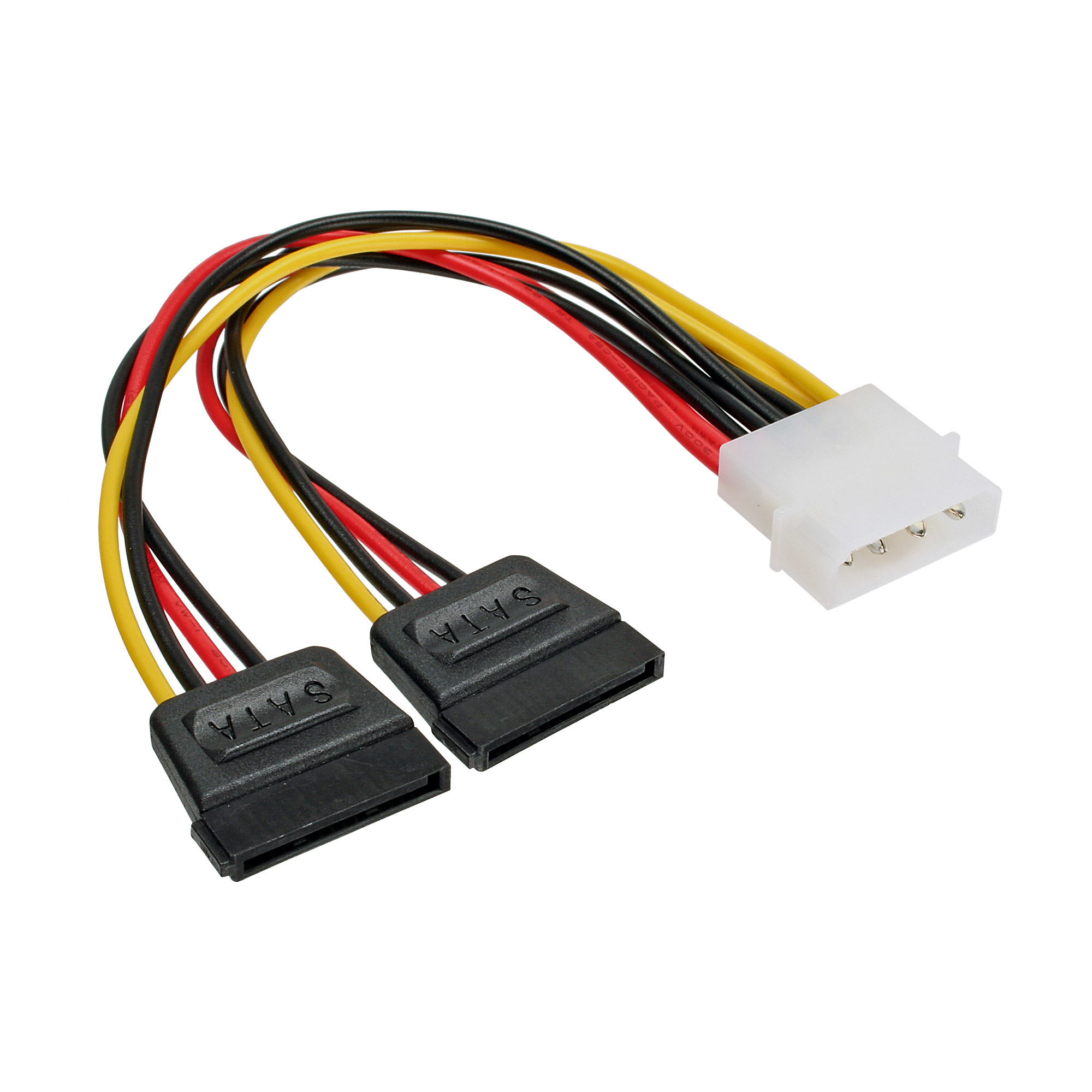 InLine 4-Pol Molex Strom Y-Kabel an 2x SATA-Strom