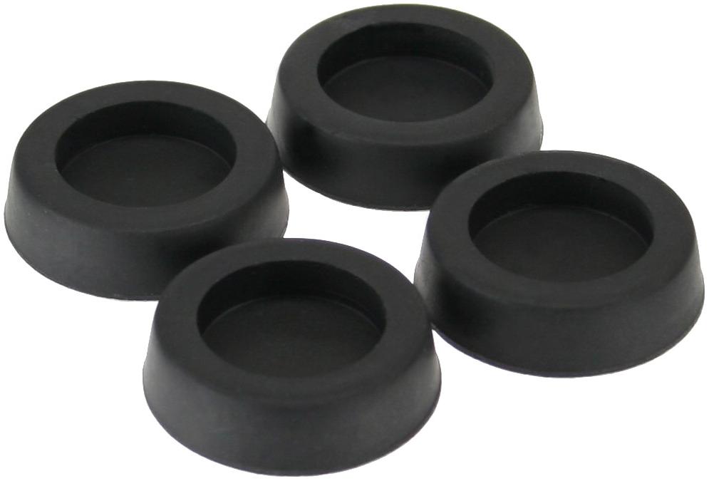 InLine Pieds en caoutchouc pour boîtier d'ordinateur, lot de 4, noir