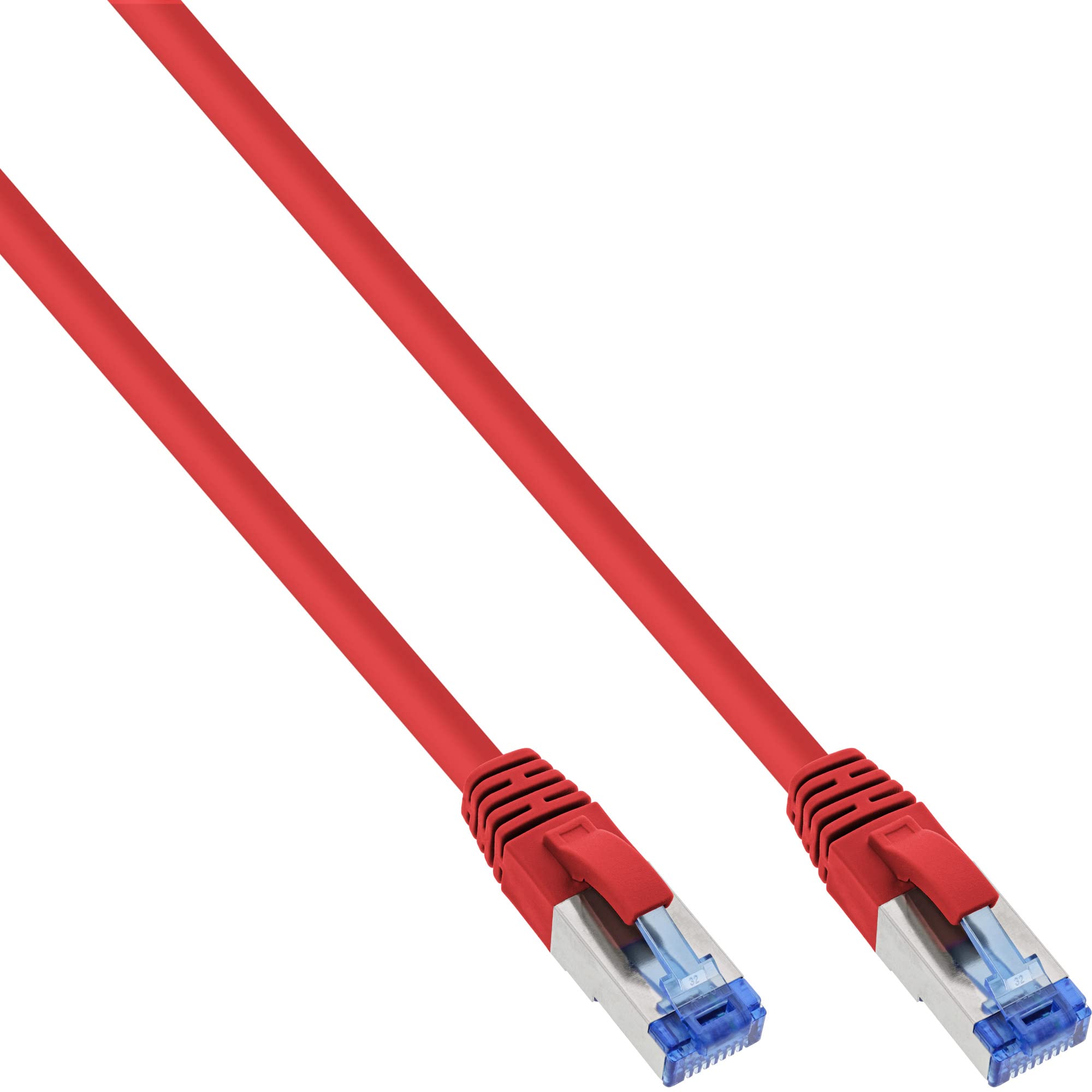 InLine Patchkabel Cat.6A, S/FTP (PiMf), 500MHz, rouge