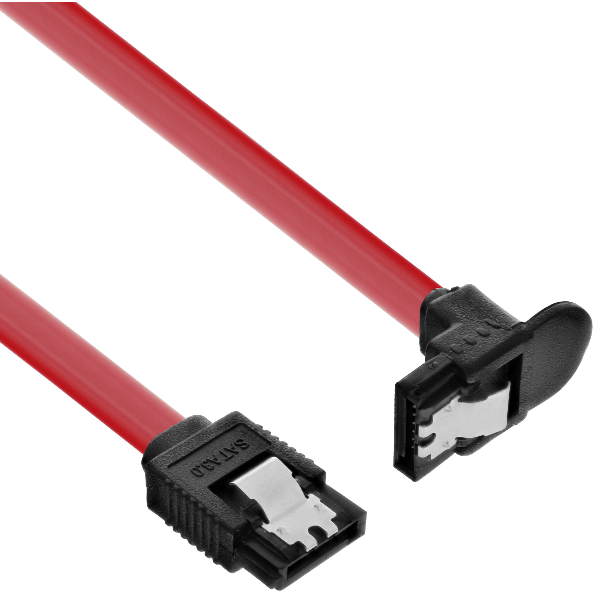 InLine SATA III (6Gb/s) Kabel gewinkelt, rouge