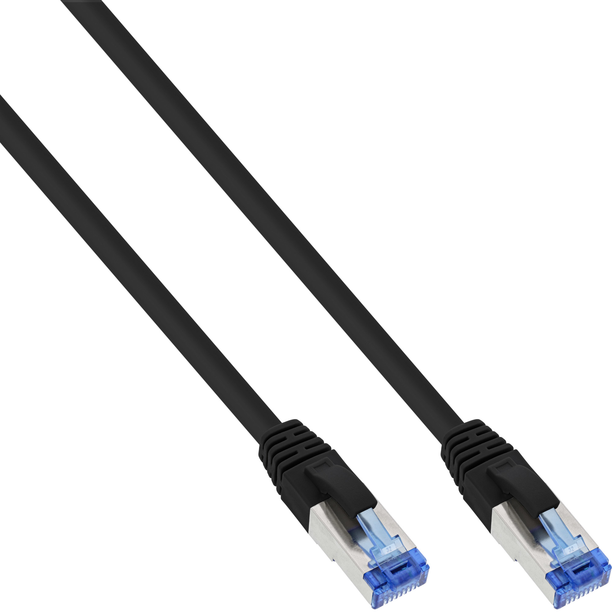 InLine Patchkabel Cat.6A, S/FTP (PiMf), 500MHz, noir