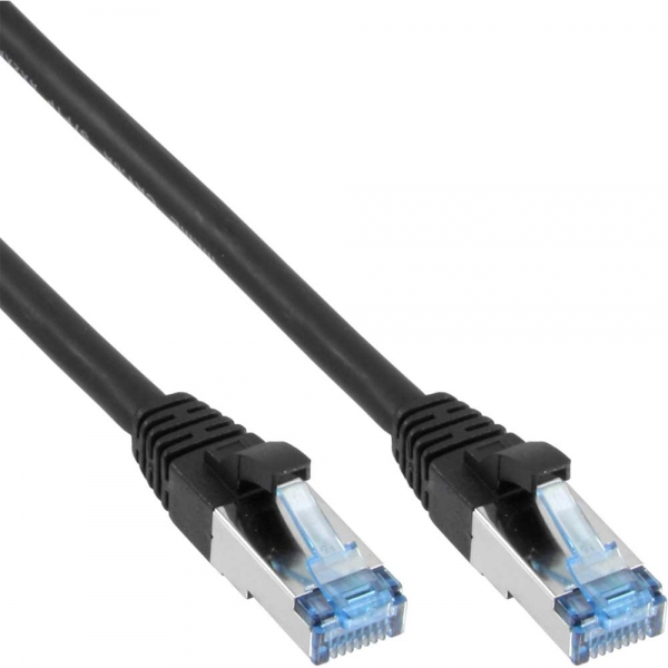 InLine Patchkabel Cat.6A, S/FTP (PiMf), 500MHz, noir