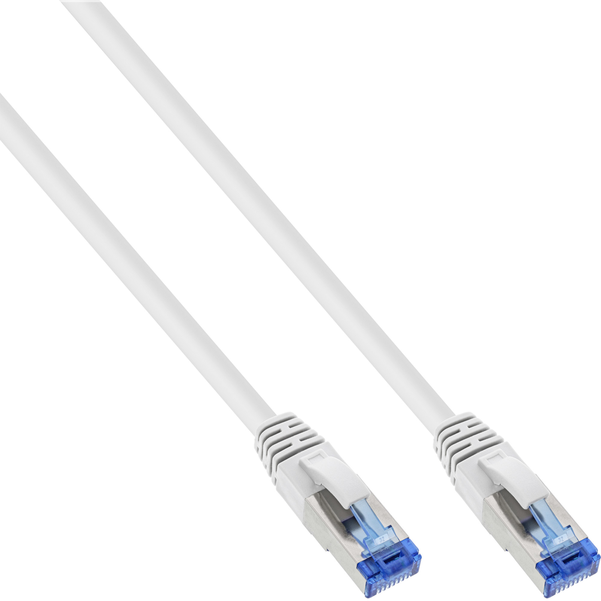 InLine Patchkabel Cat.6A, S/FTP (PiMf), 500MHz, blanc