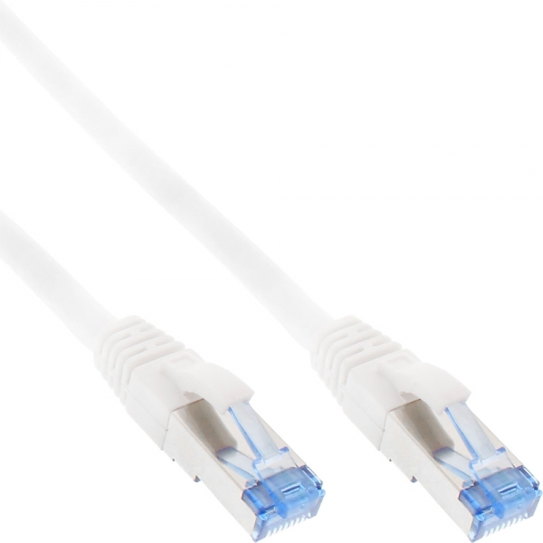 InLine Patchkabel Cat.6A, S/FTP (PiMf), 500MHz, blanc