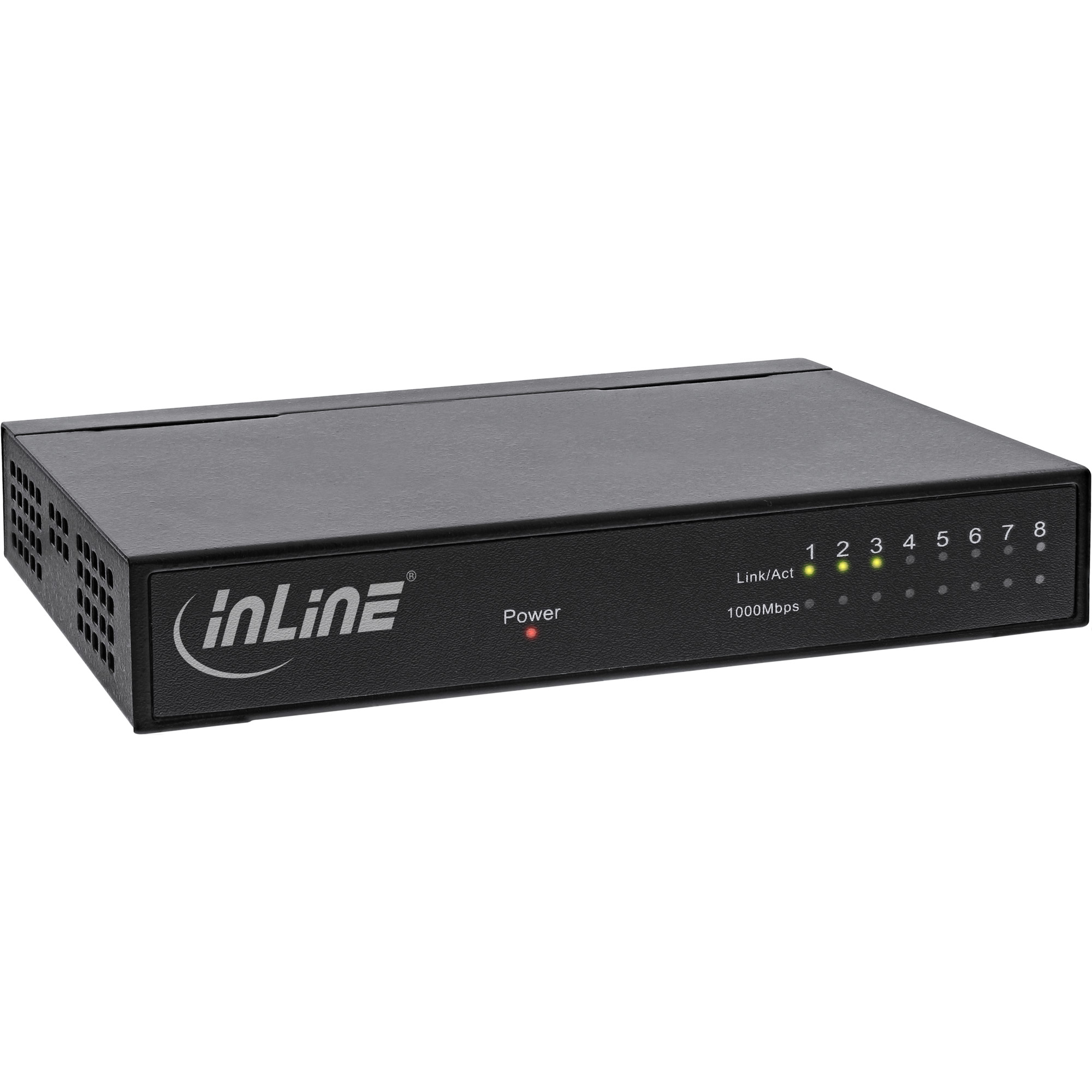 InLine Gigabit Netzwerk Switch 8-Port, 1GBit/s, Desktop, lüfterlos