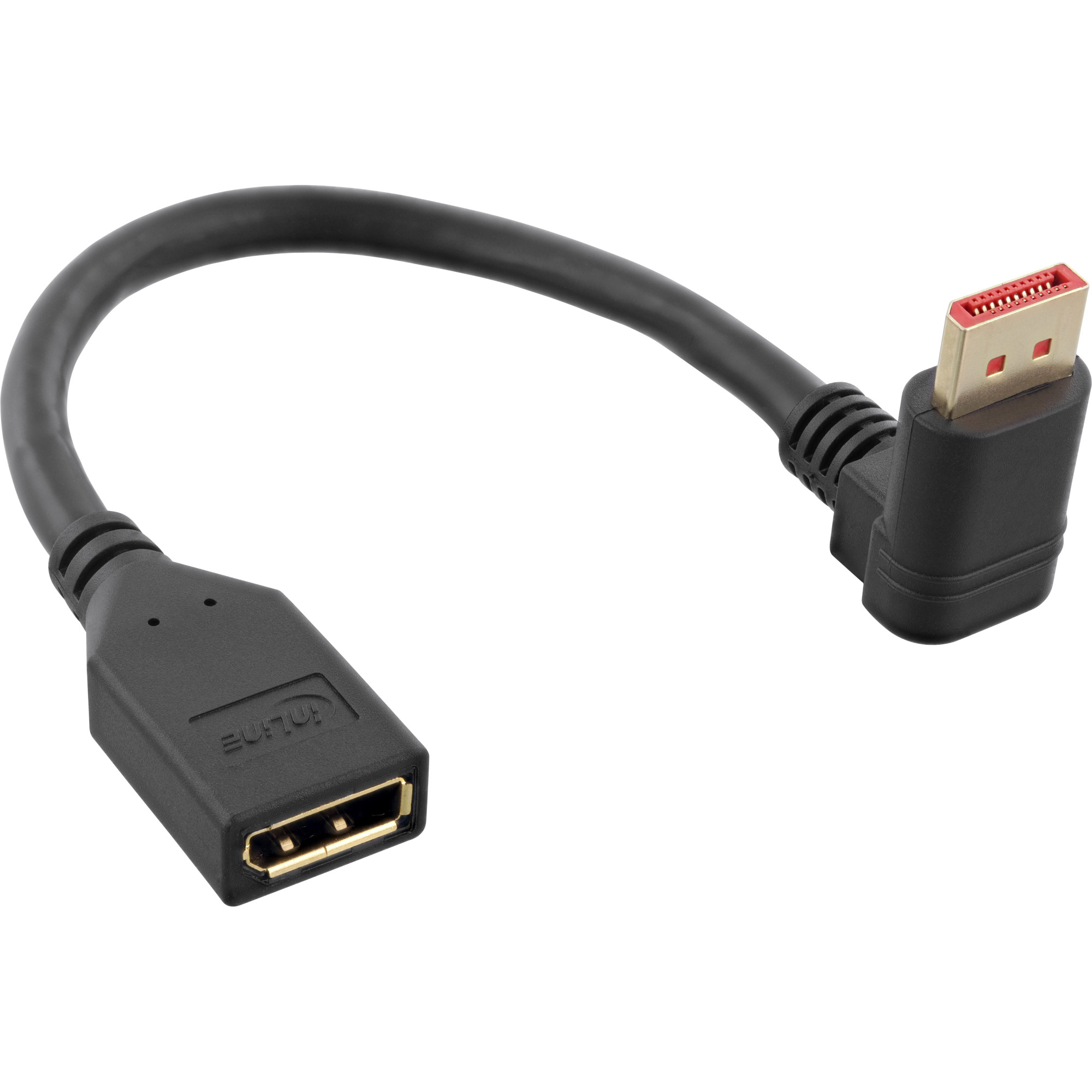 InLine DisplayPort Adapterkabel, 8K4K, nach unten gewinkelt