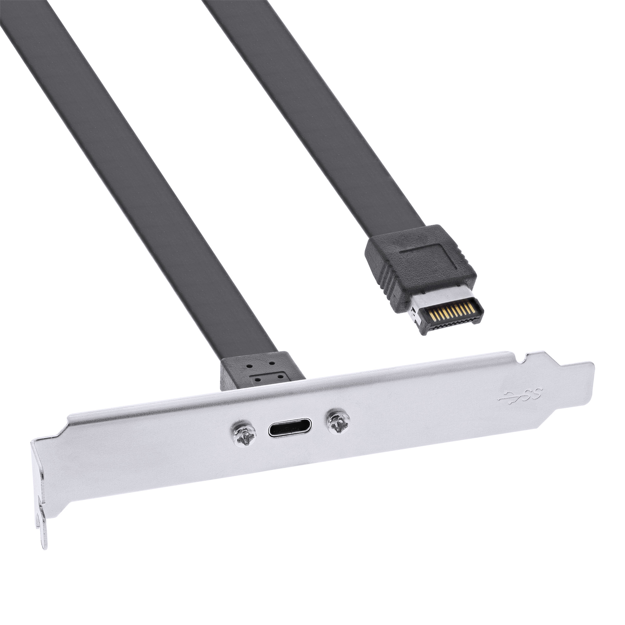 InLine Slotblende USB Typ-C à USB 3.1 Frontpanel Key-A intern, 0,5m