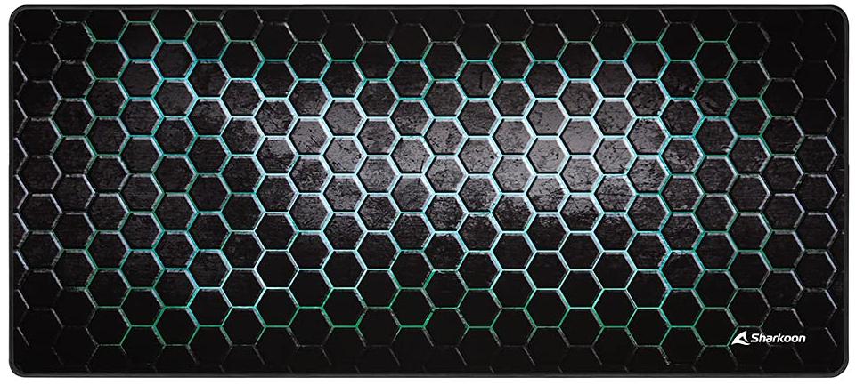 Sharkoon SKILLER SGP30 XXL tapis de souris de jeu en maille gris foncé/turquoise