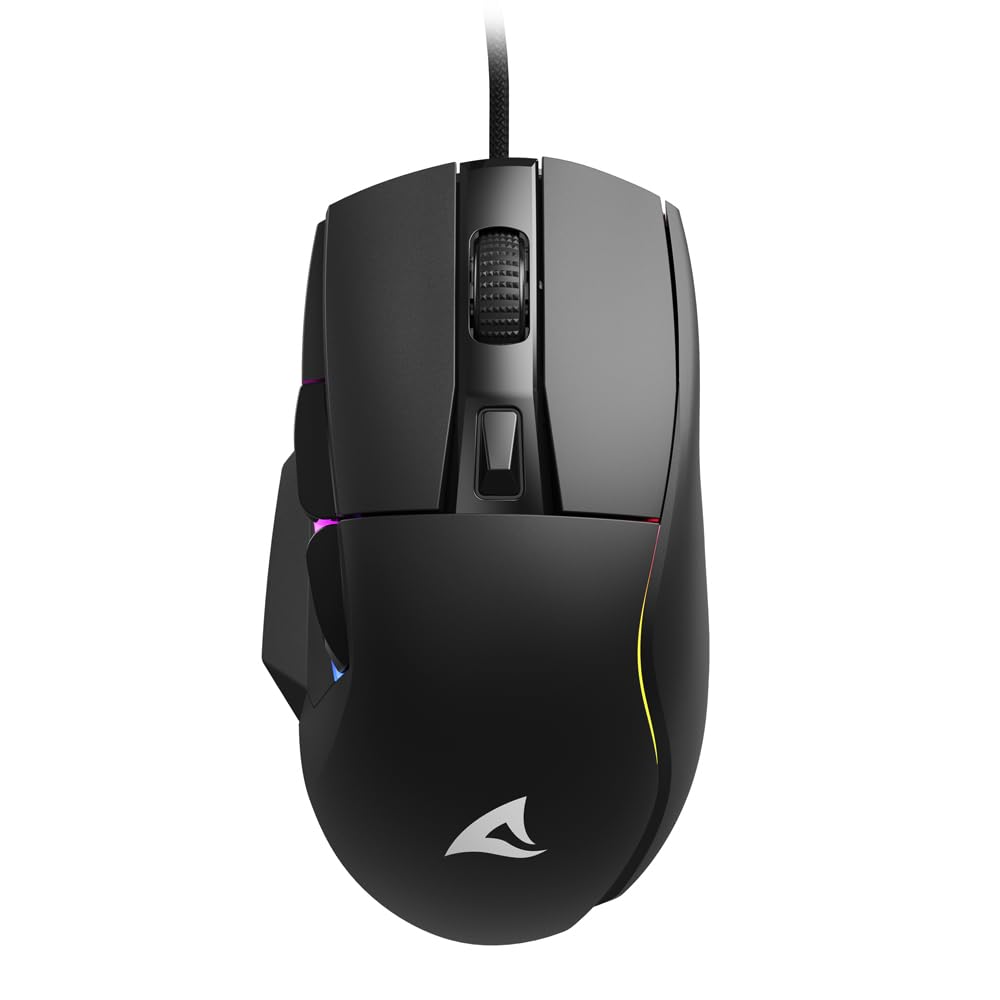Sharkoon Maus Shark SGM35 Optisch 6 Tasten 6.400 DPI schw