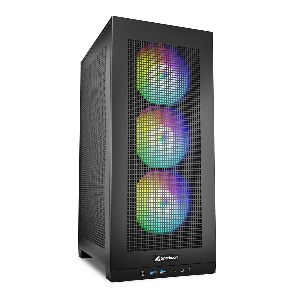 Sharkoon Gehäuse Rebel C20 RGB ITX 1xMetall schwa