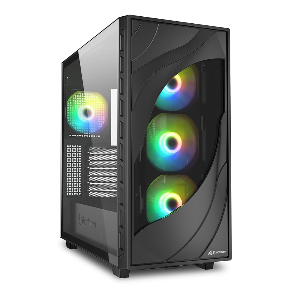 Sharkoon Gehäuse Rebel C80G RGB ATX 1xGlas schwa
