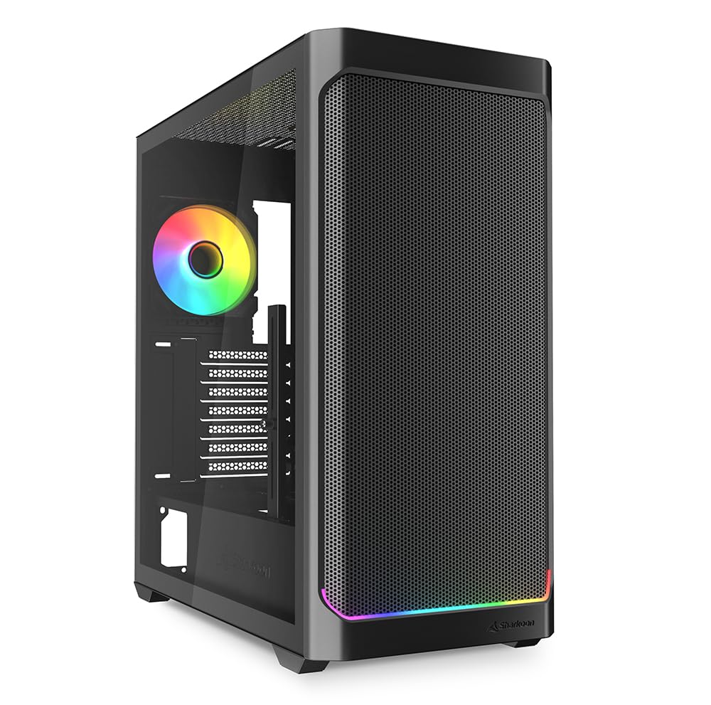 Sharkoon Gehäuse AK4W RGB ATX 1xGlas schwa
