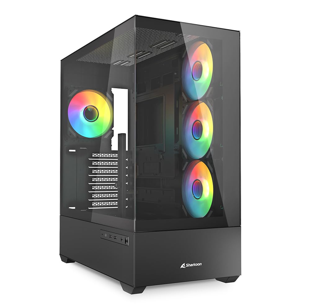 Sharkoon Gehäuse AK6  RGB           ATX       1xGlas   schwa