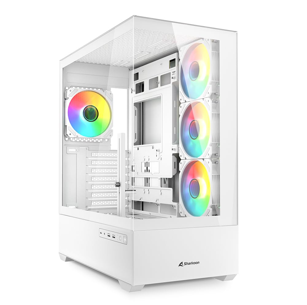 Sharkoon Gehäuse AK6 RGB ATX 1xGlas weiß