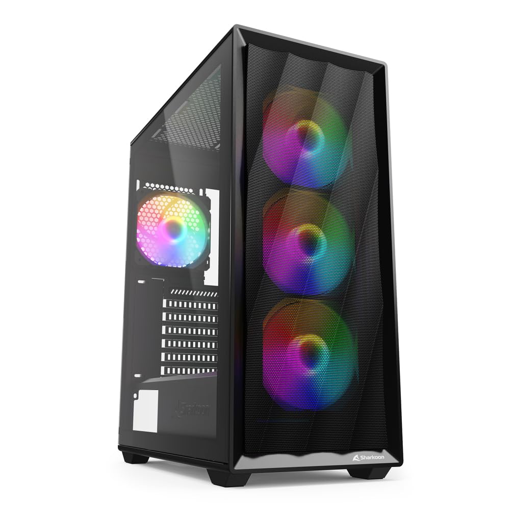 Sharkoon Gehäuse VK4 Rainbow ATX 1xGlas schwarz