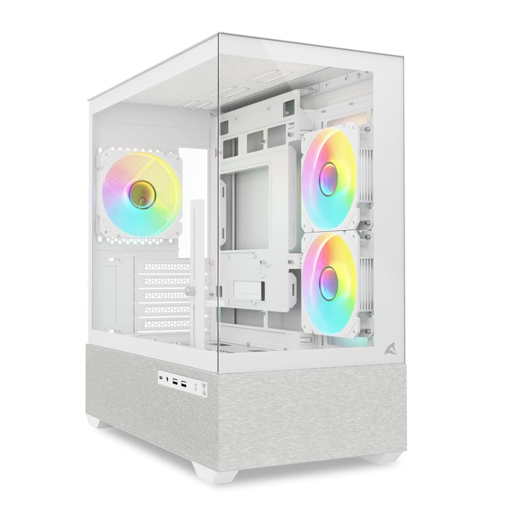 Sharkoon Gehäuse MK7 ARGB mATX 2xGlas weiß