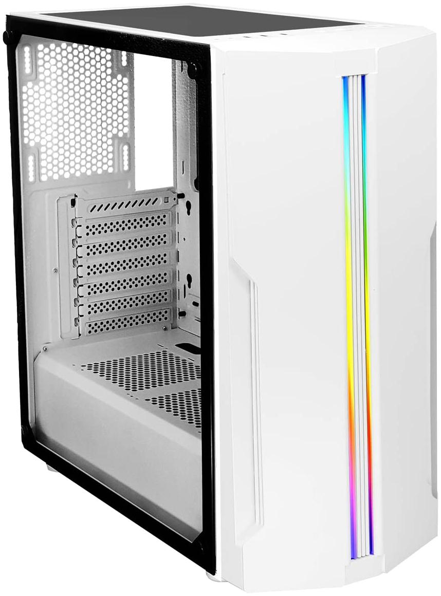 Xilence Boitier Moyen Tour ATX Performance C X5 RGB avec panneau vitré (Blanc)