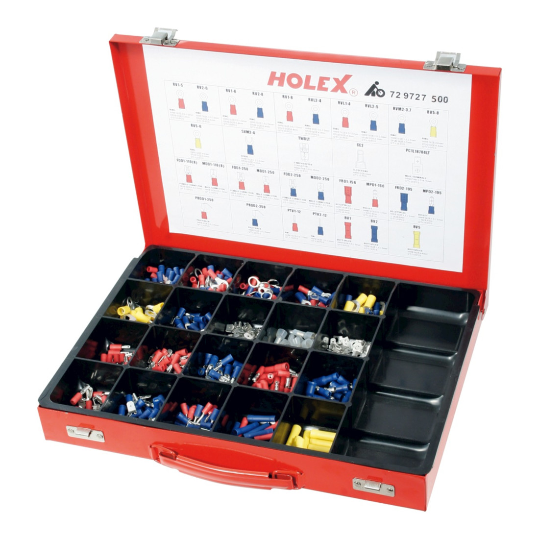 HOLEX Assortiment de cosses, connecteurs et prolongateurs, sans pince à sertir 500