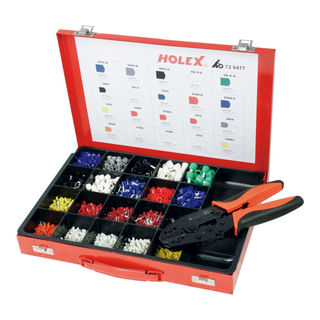 HOLEX Set de sertissage d'embouts de fils , y compris pinces à sertir