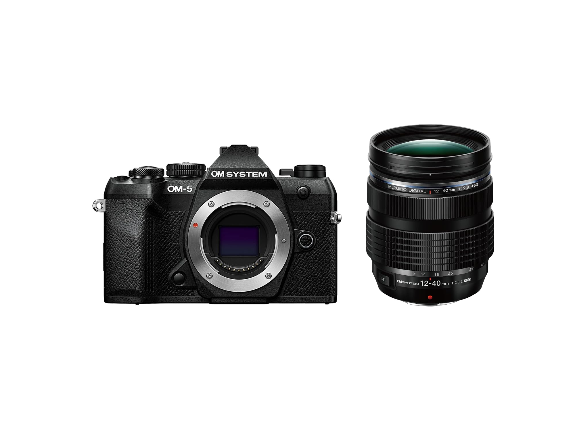 OM System Kit Appareil photo hybride OM-5 Mark II Noir + M.Zuiko Digital 12-40 mm f/2.8 PRO