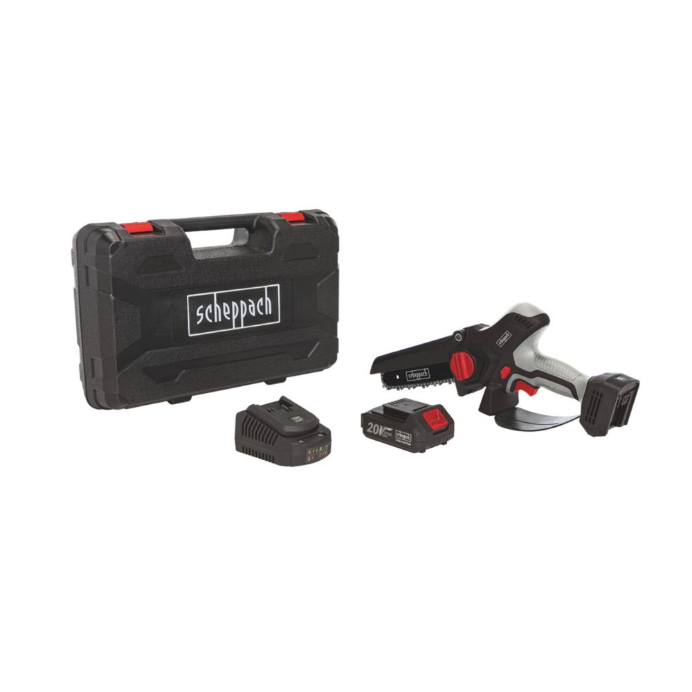 SCHEPPACH Élagueuse sans fil brushless CBS260-20Li 20V 1 x 2Ah Li-Ion 15,24cm avec batterie et chargeur