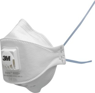 3M Masque de protection respiratoire 9322+ EN 149:2001 + A1:2009 FFP2 NRD avec valve expiratoire