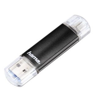 HAMA Laeta Twin, 16GB lecteur USB flash 16 Go USB Type-A / Micro-USB 3.2 Gen 1 (3.1 Gen 1) Noir