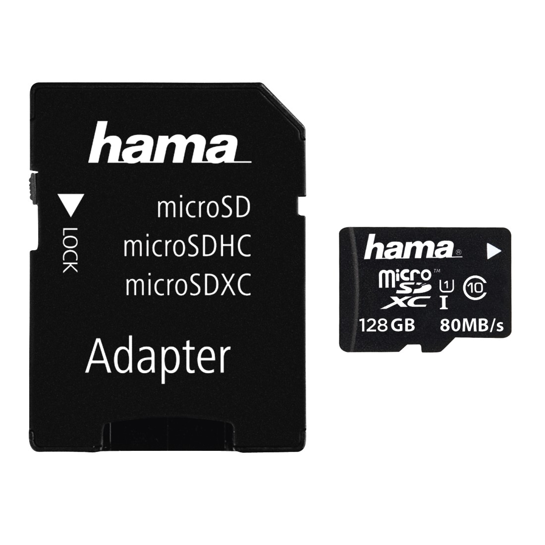 HAMA Carte MicroSDXC 128 Go Classe 10 UHS-I avec adaptateur SD pour enregistrement vidéo Full HD