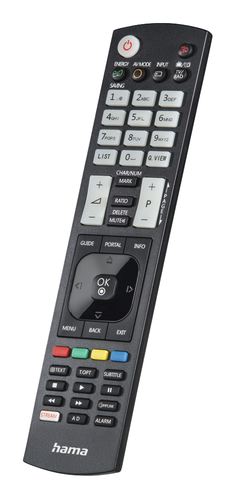 HAMA Mando a distancia 00221061 para TV LG IR inalámbrico 52 botones plástico reciclado 10 m