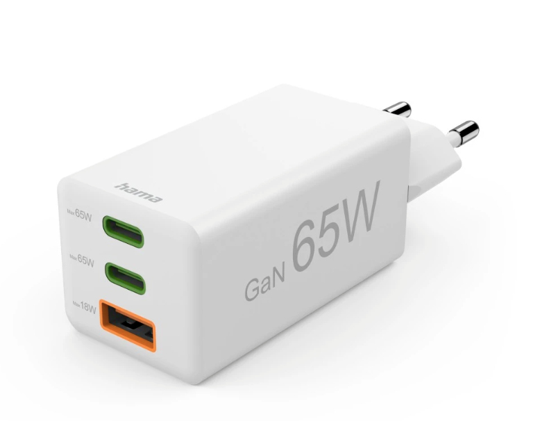 HAMA Chargeur pour smartphone 00201996, blanc, courant alternatif, charge rapide, intérieur et extérieur