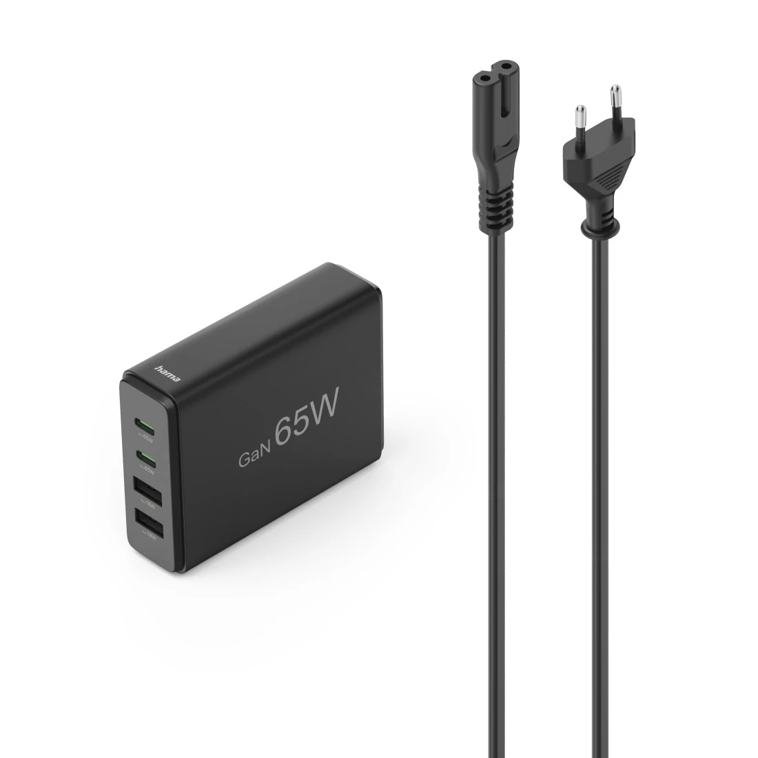 HAMA Chargeur  00201979 65W 2xUSB-C 2xUSB-A QC PD GaN Noir
