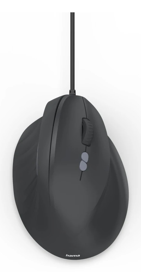 HAMA HAMA ergonomische Vertikalmaus,ECM-500R,mit Kabel,7 T,Schwar