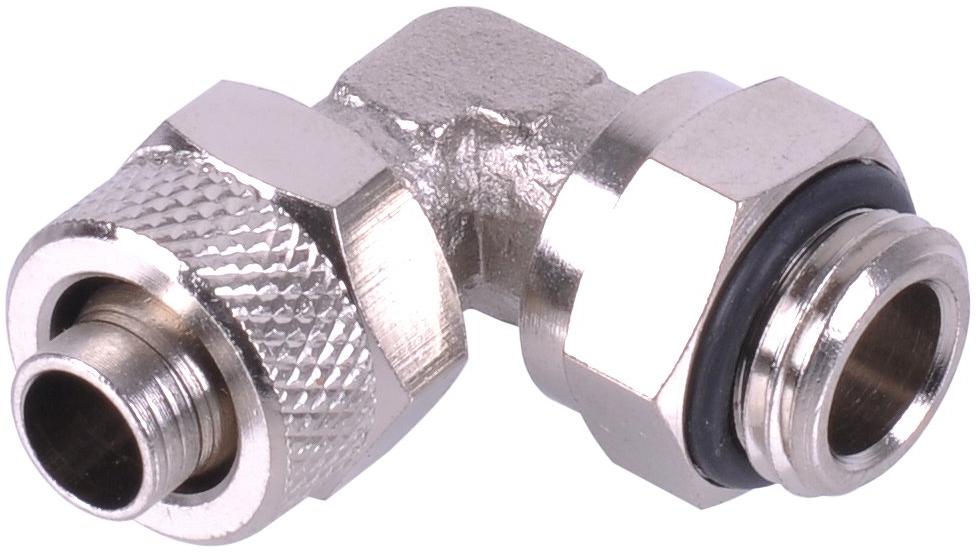ohne Hersteller Embout 90 Degres G1/4 Pouces sur 10/8mm Winkel - argent brillant