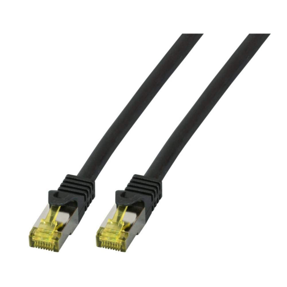 EBP RJ45 Patchkabel S/FTP Cat.6A LSZH Cat.7 Rohk. 1,5m schw.